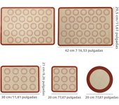 5PCS Silicone Baking Mat Set, Non-Stick, Reusable, Heat-Resistant, for Oven, Air Fryer, Baking Cookies, Macaron, Bread, Pastry