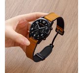 20 22mm Leather+Silicone Strap For Samsung Galaxy Watch 4 5 6 40 44mm 5Pro Magnetic Band Galaxy Watch 4/6Classic 43 47mm 42 46mm
