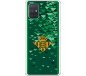 Funda original compatible con Samsung Galaxy A71 - Real Betis Balompié Escudo amarillo