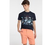 SIX VALVES - Camiseta Manga Corta Tropical Water Denim