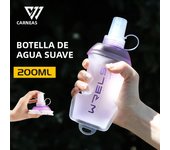 WRELS Outdoor Sport Water Bottle Camping Running Bicycle Soft Folding TPU Soft Flask Water Bag Large Diameter Light BPA Free
