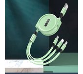 NNBILI 2024New Retractable Fast charging for Android TYPE-C Apple Xiaomi Samsung braided three-in-one mobile phone data cable