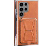 Leonaw Funda de Cuero para teléfono Samsung S22 S23 S24 Ultra, Funda de Cuero de Cubierta Completa anticaída para teléfono móvil para Samsung, Leonaw Funda de Cuero para teléfono con Billetera (S23 Plus,Marrón Claro)