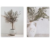 Set de 2 cuadros calidad premium con marco de madera - 30x40 cm o 50x70 cm - POSTER LAB