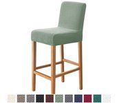 MA Fundas para sillas de Bar de Color sólido, fundas para asientos de taburete de Bar con respaldo corto de Jacquard, fundas para sillas de comedor de tamaño pequeño para banquetes de Hotel，oficina, Hotel, fiesta, sala de estar