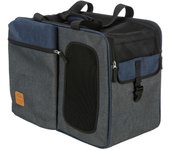 TRIXIE Mochila y transportín Tara 2 en 1 gris/azul