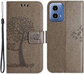 Para Motorola Moto G24 Poder Impresionó La Caja Del Teléfono De La Cartera Del Patrón