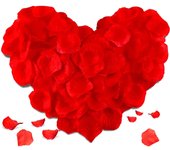 2000 Piezas Pétalos de Rosa, Pétalos de Flores de Seda Artificial, Pétalos de Rosas Rojas para Bodas, Pedidas, Fiestas, Decoración Romántica