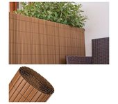 Suinga Cañizo PVC Chocolate Doble Cara 2x3m - Óptima Ocultación para Jardín, Terraza y Balcón