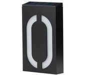 Led de energía solar para exteriores, placa de puerta con luz de número de casa led solar, luz de letrero de número, placa de luces de dirección de puerta de tienda de hotel para el hogar (número 0)