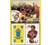 Piatnik Pack 2 barajas de poker bridge de 55 cartas cada una Total 110 cartas en estuche de lujo Grunwald 1410 Hispania Templarios Bavaria Bohemia Francia Suecia Folclore Rococó Ucrania Hungría Mucha Gothia Moravia Reyes Reinas Países Europa