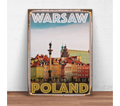 Krakow Poland Metal Tin Sign Metal Sign Home Room Wall Decor Retro Vintage Style Travel Poster Bar/Pub/Man Cave
