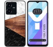 Funda Silicona para Vivo Y35 / Y22s diseño Mármol 11 Dibujos