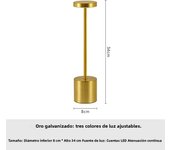 Rechargeable LED Desk Lamp Touch Switch Dimmable Table Lamp Restaurant Bar Office Bedroom Atmosphere Decor 3 Color Temperatures