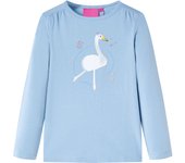 Camiseta infantil de manga larga 92 en color Azul marino/Rosa claro/Azul claro