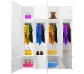 Armario Vestidor Cube Personalizable Boxed Premium Nyana Home 20 Cubos/Puertas Organización del Hogar Perchero Zapatero 183x147x47cm - Versátil y Personalizable - Fácil Limpieza - Resistencia y Durabilidad Excepcionales - Diseño Moderno y Elegante
