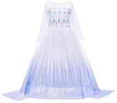Girls Snow Queen 2 Royal Anna Costume Deluxe Princess Dress Frozen Role Playing Toddler Elsa 2 Elegant Frock Halloween Clothes