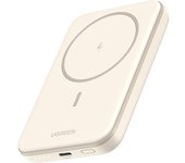 UGREEN Nexode Power Bank Magnético 5000mAh, Power Bank Batería Externa Portátil de Carga Rápida con Salida y Entradas Tipo C, Cargador Portátil Inalámbrico Wireless Compatible con iPhone 16 / 15 / 14 / 13 / 12 Mini Plus Pro MAX, Color: Beige