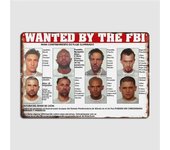Vintage Prison Break FBI Wanted Poster Metal Tin Sign  Retro Wall Decor for Kitchen Bar Cinema Club  Unique Home Decoration Piec