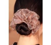 Large Hair Band High Elastic headband Flower Elegant  golden Starry Sky Hair Volume Bubble Headband for women Hair Accessories