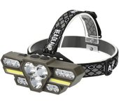 Linterna frontal recargable, 20000 lúmenes de alto brillo 8 LED, linterna impermeable IPX4, linterna frontal de 8 modos, adecuada para correr al aire libre, cazar, pescar,