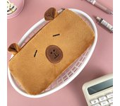 Cute Capibala Plush Pencil Case, Large Capacity Pencil Case, Capybara, Office Storage Bag, Student Stationery, School Supplies