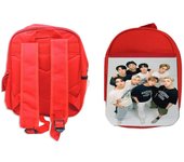 PACK MOCHILA ROJA Y ESTUCHE Stray kids SKZ Replay Connected Limbo Doodle school material corea kpop musica