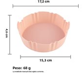 17cm Reusable Airfryer Pan Liner Accessories Silicone Air Fryers Oven Baking Tray Pizza Fried Chicken Airfryer Silicone Basket