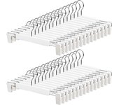 Pants Hangers with Adjustable Non-Slip Clips Anti-Rust Hanging Hook for Trouser,Skirts,Jeans,Clothes Hangers