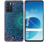 Funda Silicona Transparente para Oppo Reno 6 5G diseño Mandala Dibujos