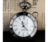Large Vintage Roman Literal Transparent Quartz Pocket Watch Without Clamshell White Necklace Ladies Fashion Pendant Watch