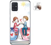 Tumundosmartphone Funda Gel TPU Samsung Galaxy A51 5G Café Dibujos
