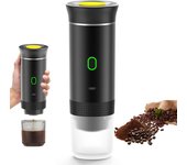 Cafetera Espresso portátil eléctrica inalámbrica para coche y hogar, cafetera para acampar, cafetera de viaje en polvo con cápsula 3 en 1