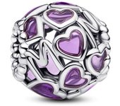 Pandora Charm en plata de ley Corazón Mamá en Filigrana 793772C01 , para Mujer