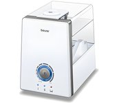 Humidificador Ultrasónico Beurer LB88 con Calentamiento de Agua - Silencioso - Hasta 48M2 - Modo Noche - Nebulización 550Ml/H - Depósito Extraíble - Aceites Aromáticos - 280 W - Blanco
