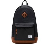 Mochila Negra Herschel Heritage Backpack Black Tan 24L