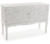 VERSA HOME - Armario de 2 puertas en madera tallada y unas medidas de 120x40x82 cm