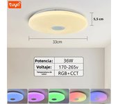 36W Square RGB Smart Ceiling Lamp LED Light Speaker Dimming TUYA Remote Control Bluetooth WIFI Home Decor Bedroom Living Room
