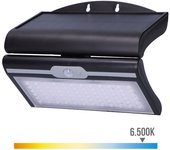 APLIQUE SOLAR 6W 430Lm 6.500K CON SENSOR COLOR NEGRO EDM