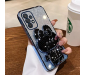 Rabbit Makeup Mirror Holder Phone Case for Samsung Galaxy M55 54 53 52 51 34 33 30S J7 5 A 750 73 72 4G 5G 71 70 55 54 53 52