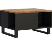 vidaXL Mesa de centro de madera maciza mango 60x50x35 cm Marrón claro, Marrón, Multicolor Mesita de Salón o Comedor o Auxiliar Mesa de Café Meuble Salón