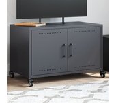 vidaXL Mueble para TV acero laminado en frío antracita 68x39x43,5 cm