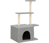 Rascador para Gatos con postes de ISAL gris Claro 110 cm