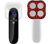 Masajeador corporal inalámbrico de mano con 4 cabezales, herramienta para esculpir el cuerpo con 3 modos y 10 niveles para abdomen, cintura, brazos, piernas y glúteos.
