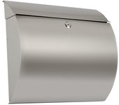 ARREGUI Aura E5405-12 Buzón Exterior de Acero Inoxidable Tamaño L (Revistas y Sobres C4) | Buzón de Pared Grande | Buzón de Correo Moderno y de Gran Capacidad | Antilluvia | Anticorrosivo | Inox