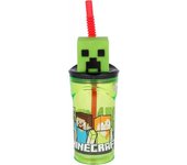 VASO CON CAÑA 360 ML FIGURA 3D MINECRAFT DE STOR