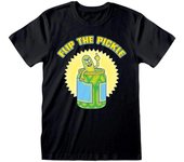 Rick y Morty - Camiseta Hombre Flip The Pickle Negro