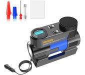 12V Car Air Pump Tire Inflator Portable Air Compressor 150PSI Fast Inflating With Digital Pressure Gauge for Car Tires Bike