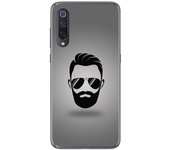 Tumundosmartphone Funda Gel Tpu para Xiaomi Mi 9 diseño Barba Dibujos