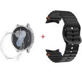 2in1 case+strap official-website Strap for Samsung Galaxy Watch 7 FE 44mm 40mm Silicone Bracelet Galaxy smartwatch band